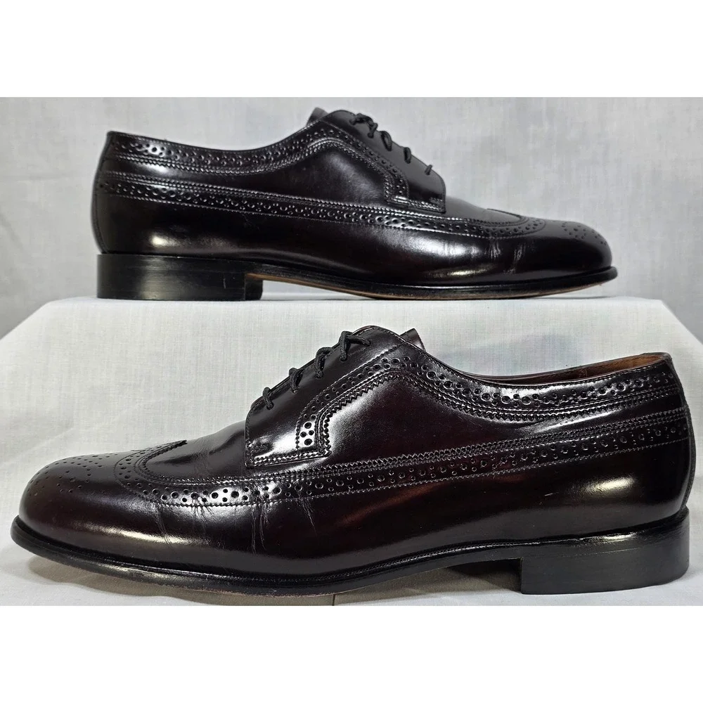 Bostonian Classics First Flex‎ Men's Burgundy Leather Wingtip Oxford Shoes
